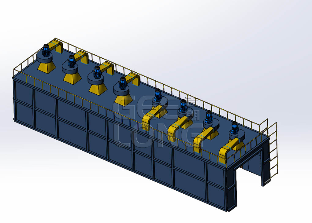 Plywood putty line with drying room