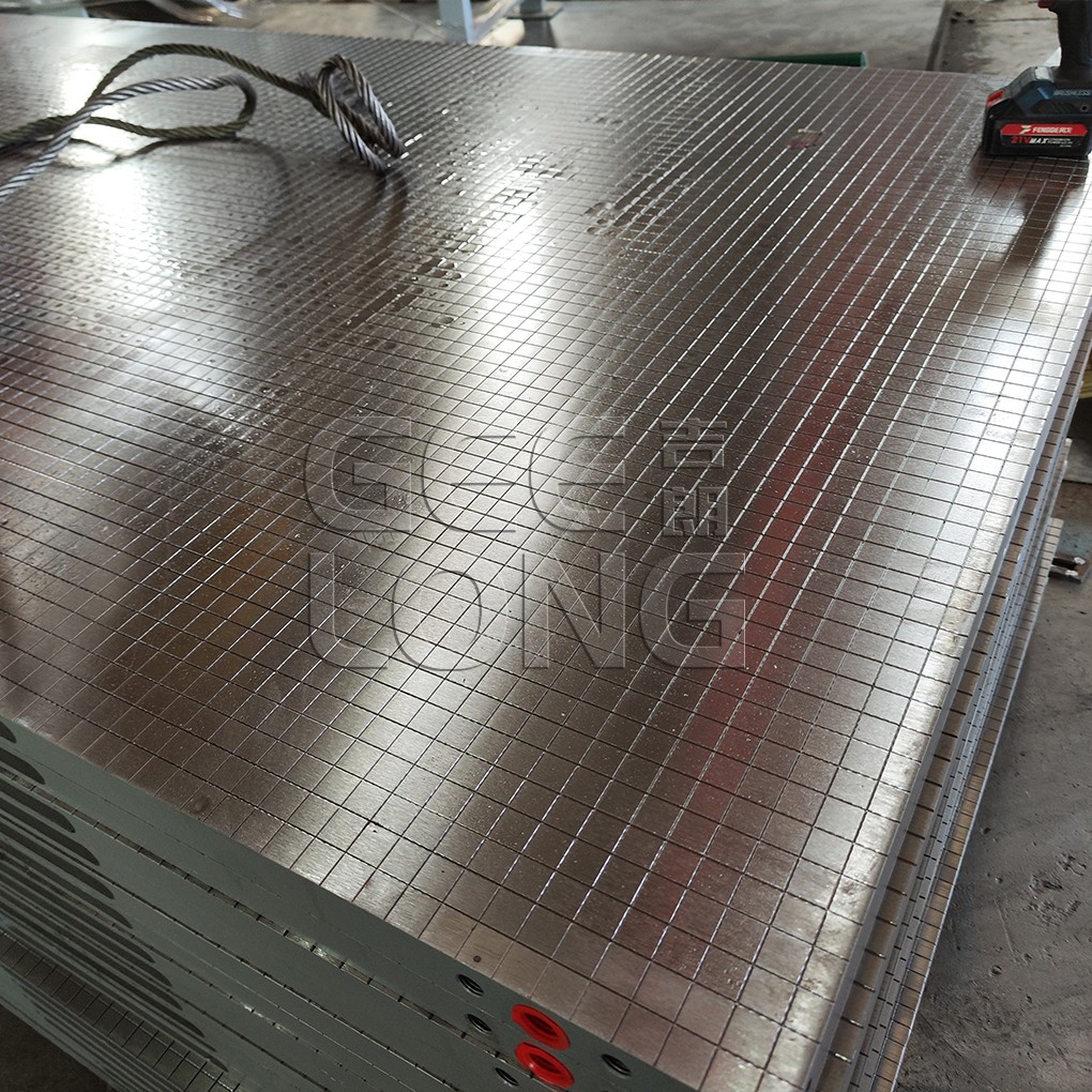 Grooved hot platen for veneer hot press dryer machine 20x20mm